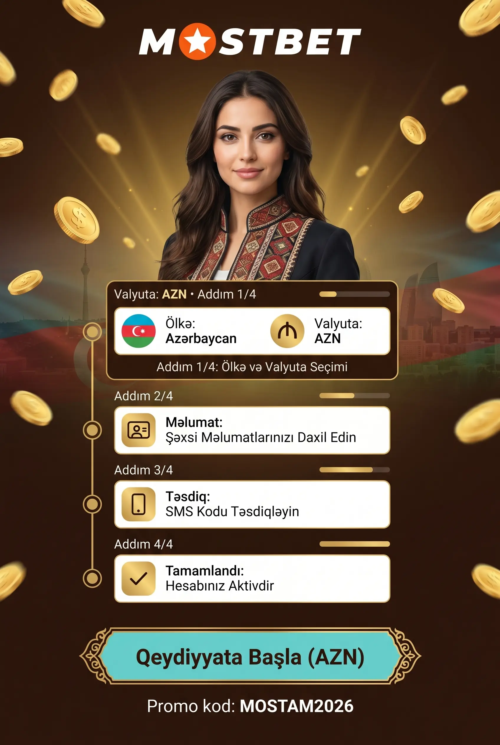 Mostbet AZ qeydiyyatın tamamlanması