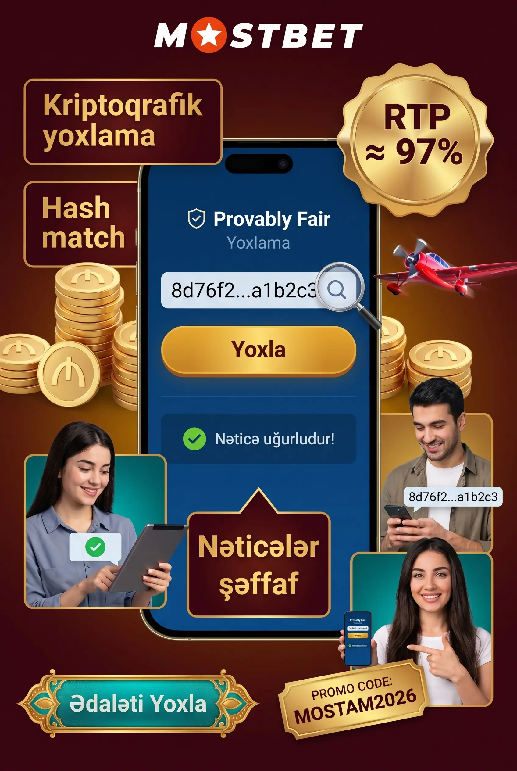 Provably fair yoxlama və RTP